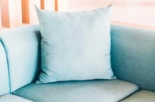 sofa cushions light blue color