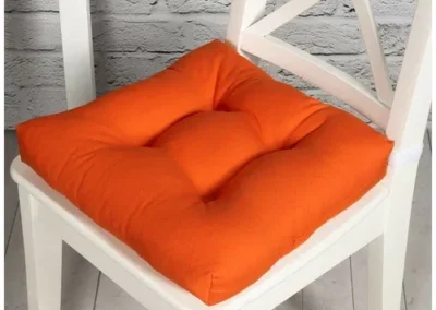 orange color chair cushion