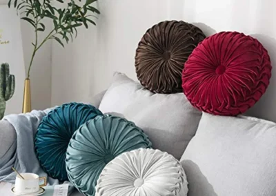 Round Velvet Pillow