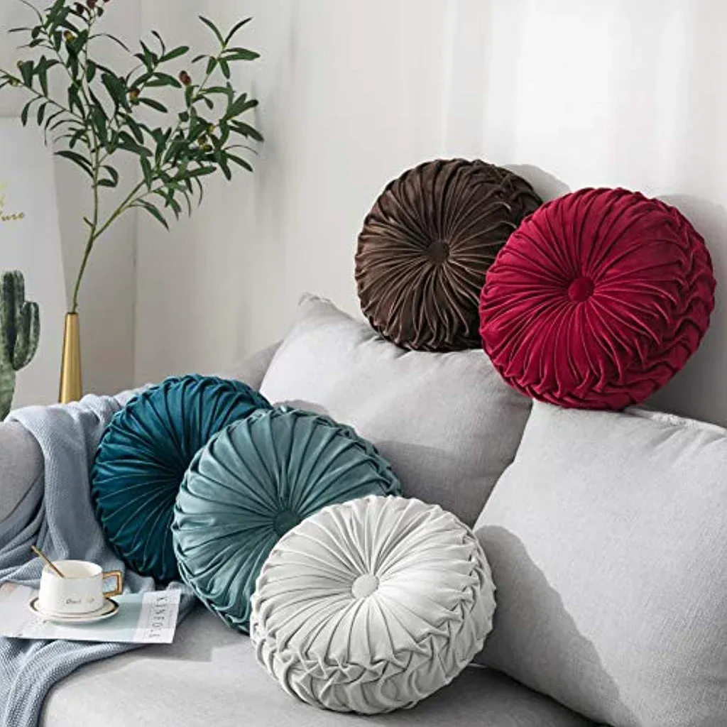 Round Velvet Pillow