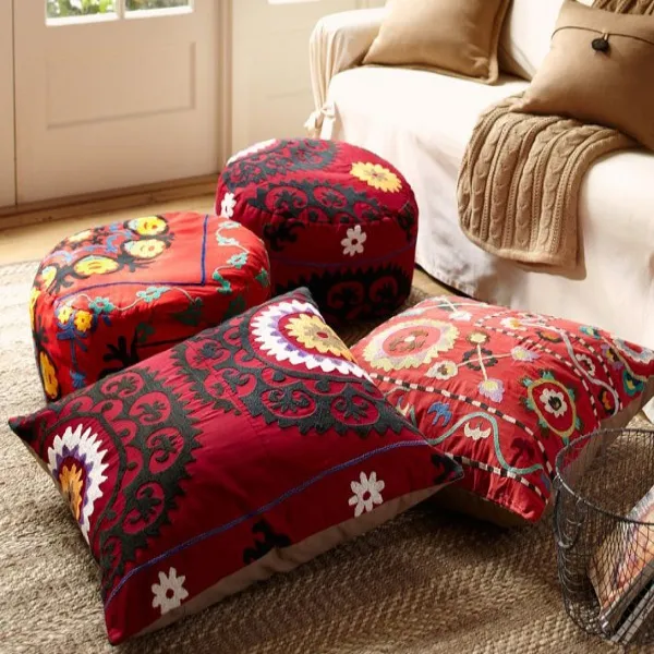 red floor cushion