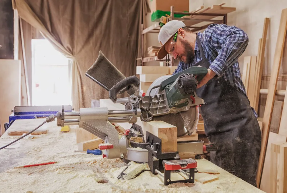 Carpenter working in Workshop