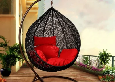 Rattan Swing Chair with cushions